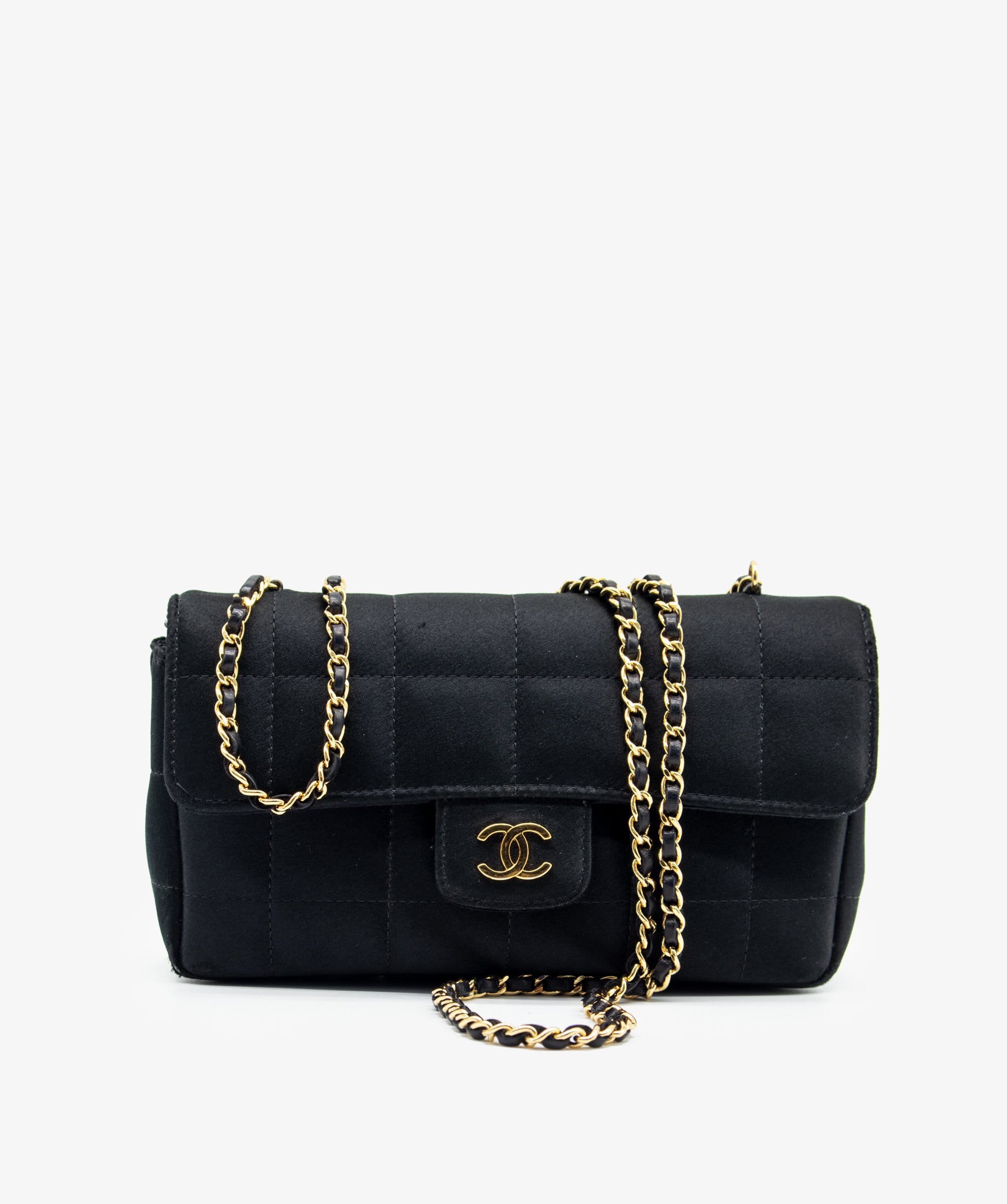 Chanel Chanel Black Satin Chocolate Bar Bag – RJL1087