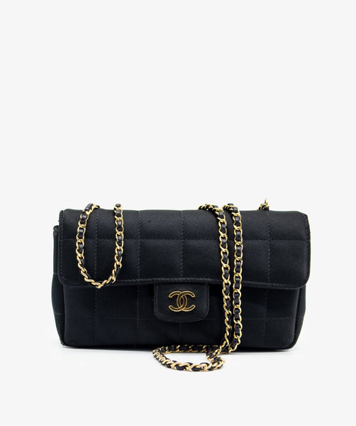 Chanel Black Satin Chocolate Bar Bag – RJL1087 – LuxuryPromise