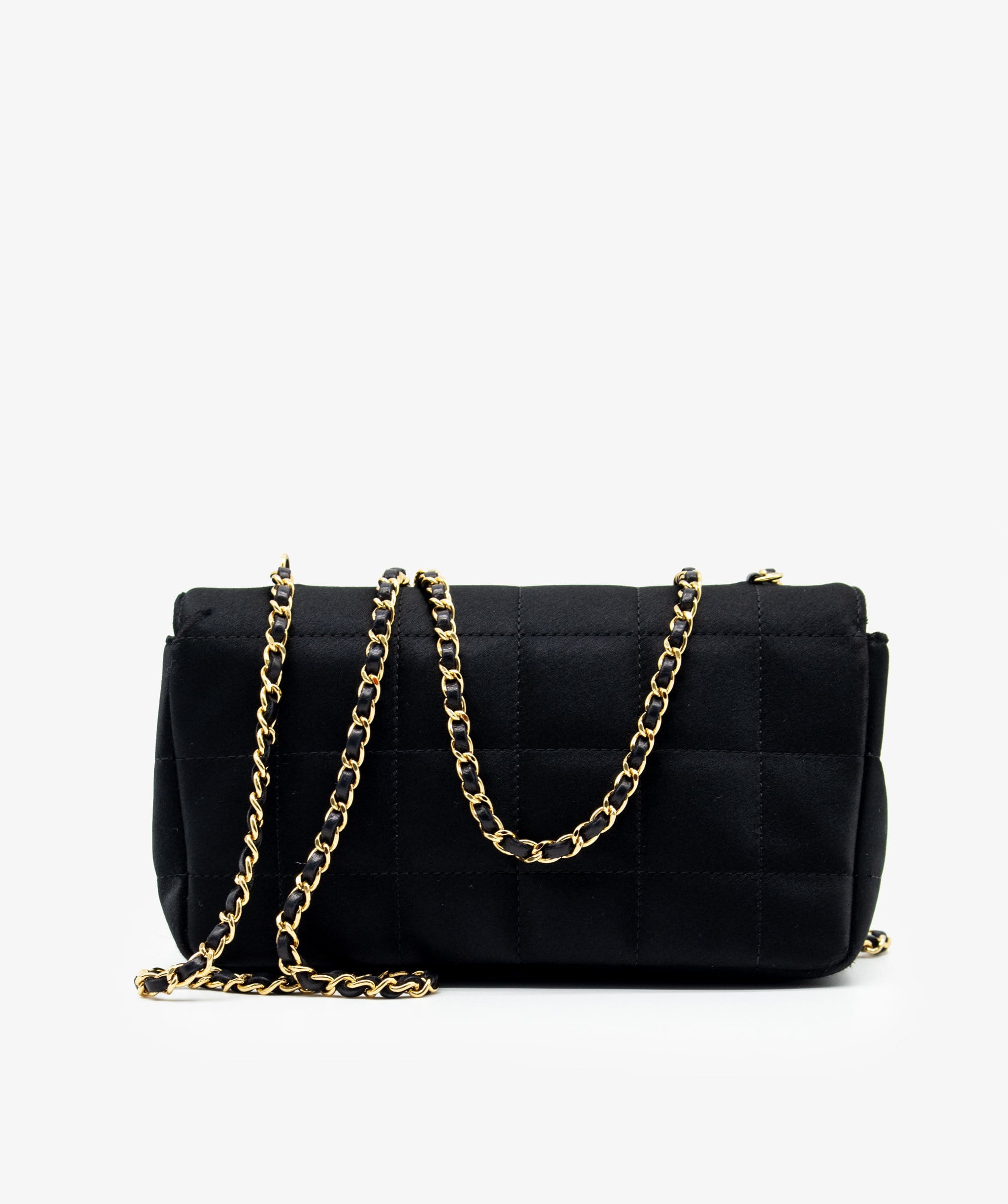 Chanel Chanel Black Satin Chocolate Bar Bag – RJL1087