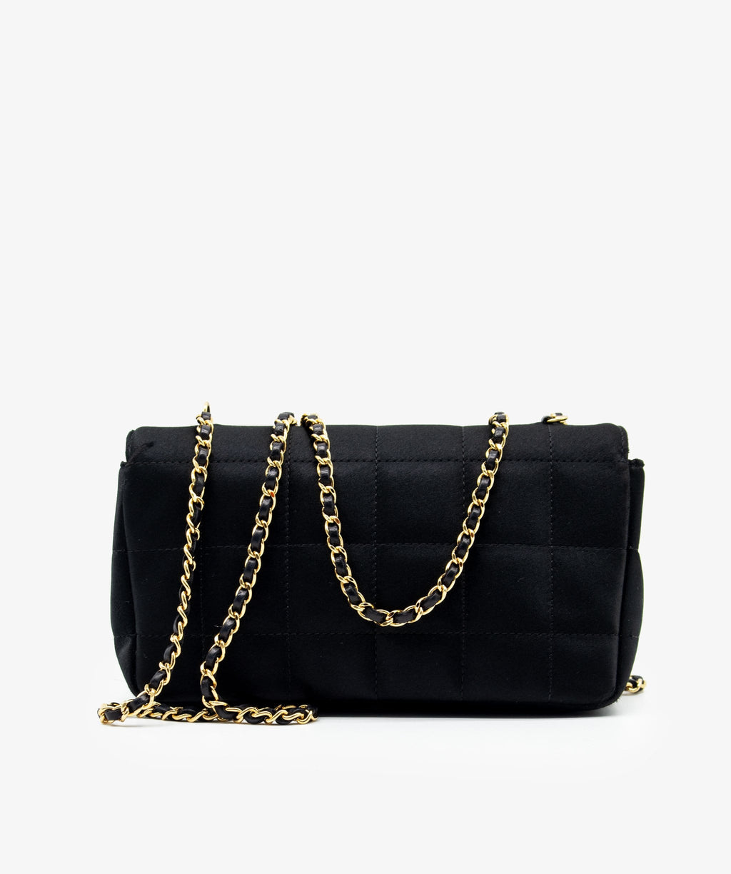 Chanel Black Satin Chocolate Bar Bag – RJL1087 – LuxuryPromise