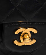 Chanel Chanel Black Vintage Classic Double  Flap 10 inch Bag - ADL1425