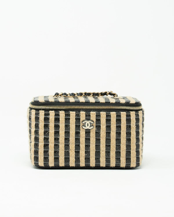 Chanel Chanel Black Wicker Basket Crossbody Bag - AGL1548