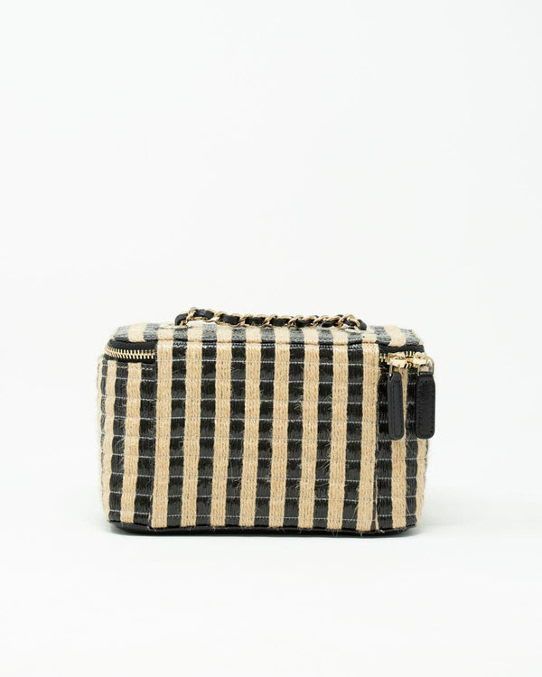 Chanel Chanel Black Wicker Basket Crossbody Bag - AGL1548