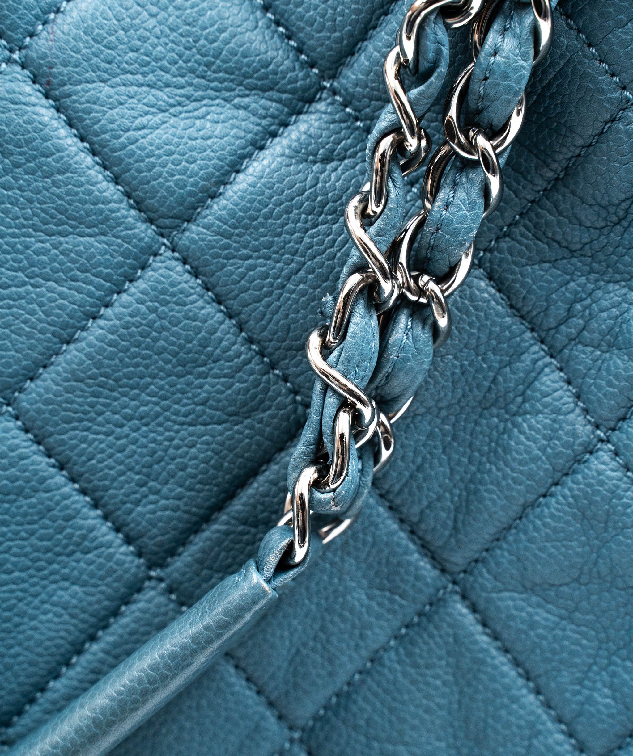 Chanel Chanel Blue CC Quilted Leather Tote Bag PHW  - AGL1991