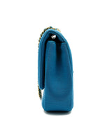Chanel Chanel Blue Jersey Flap RJC1371