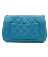 Chanel Chanel Blue Jersey Flap RJC1371