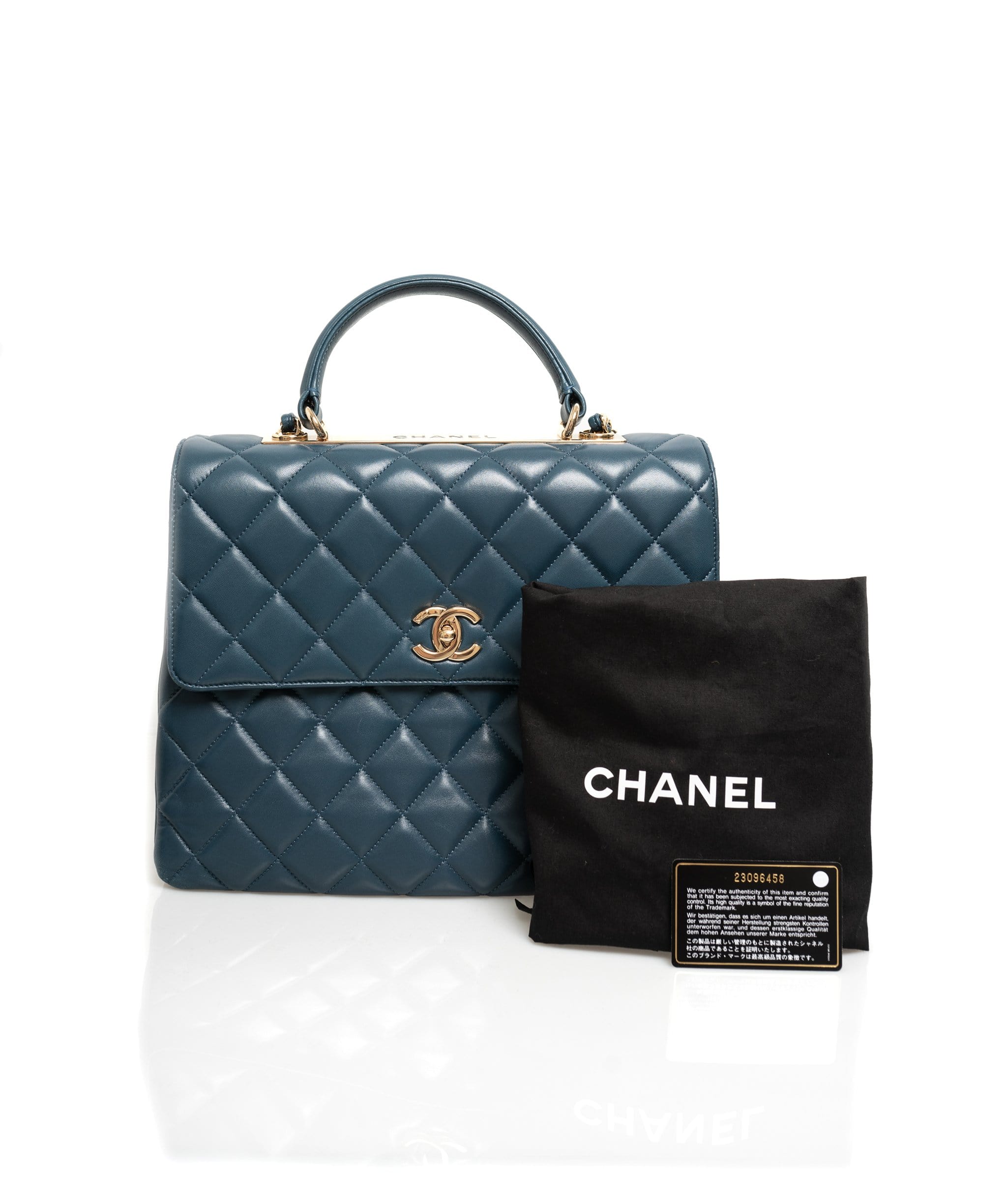 Chanel Chanel Blue Lambskin Trendy Bag - AGL1293