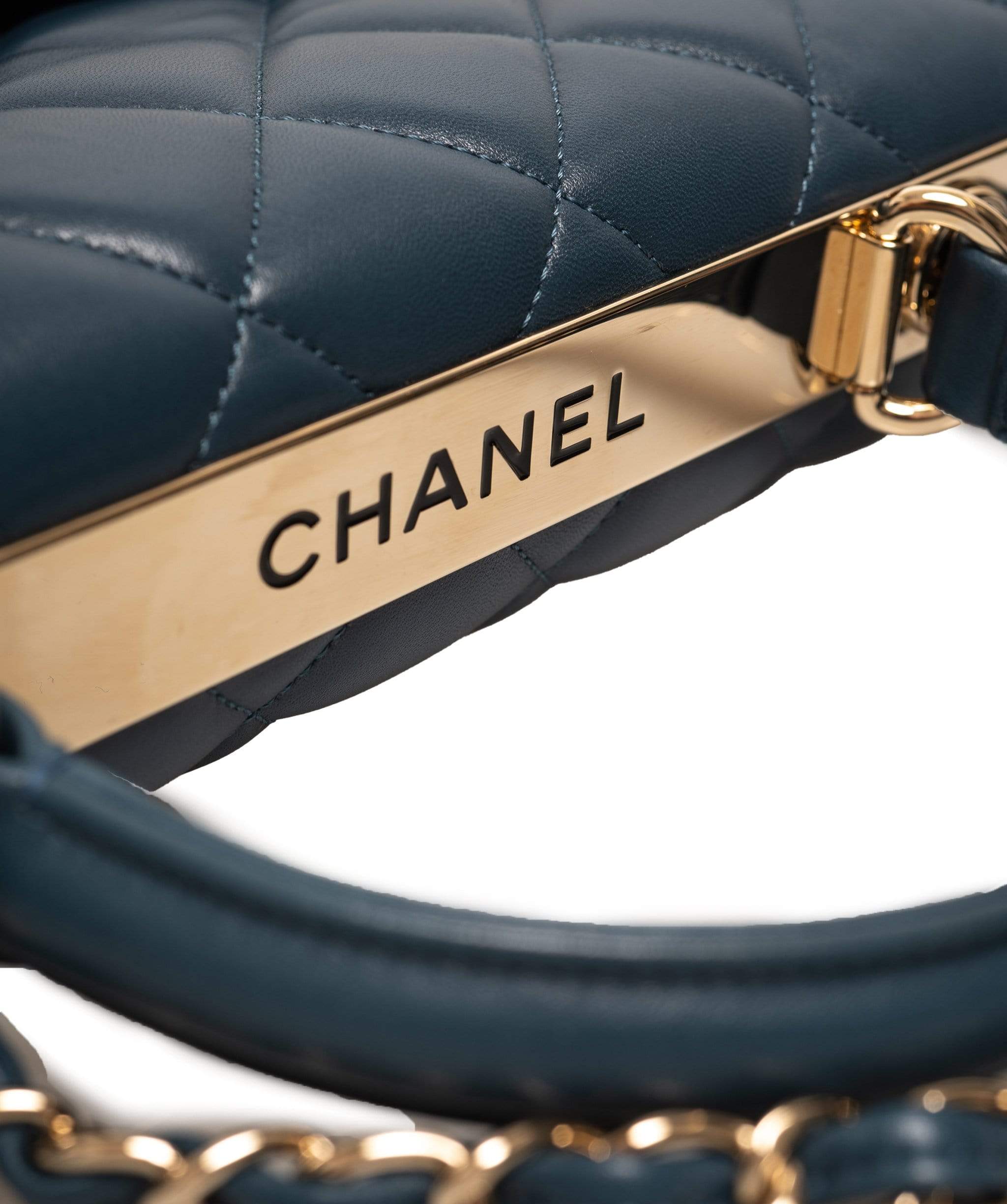 Chanel Chanel Blue Lambskin Trendy Bag - AGL1293