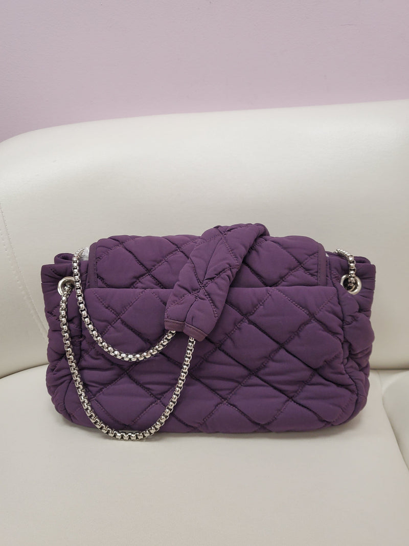 Chanel Chanel Bubble Quilted Flap Purple SYC1037