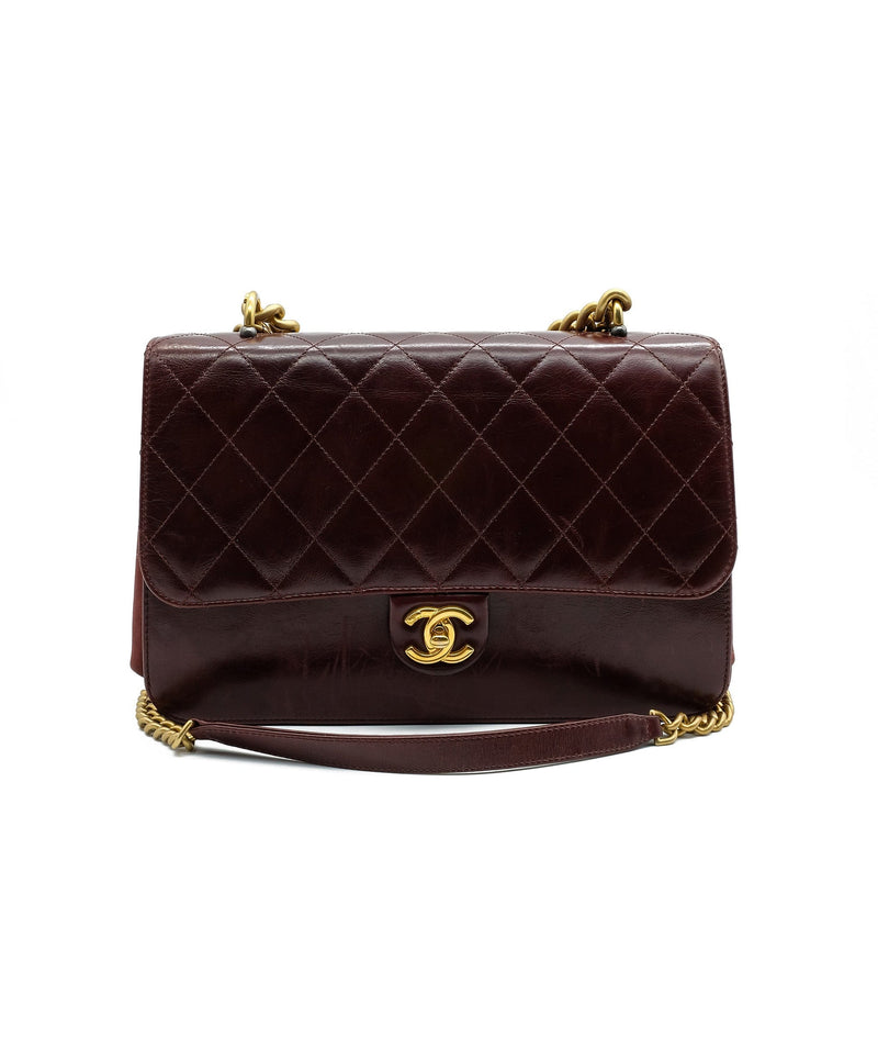 Chanel Chanel Burgundy Distressed Flap Bag RJC1412