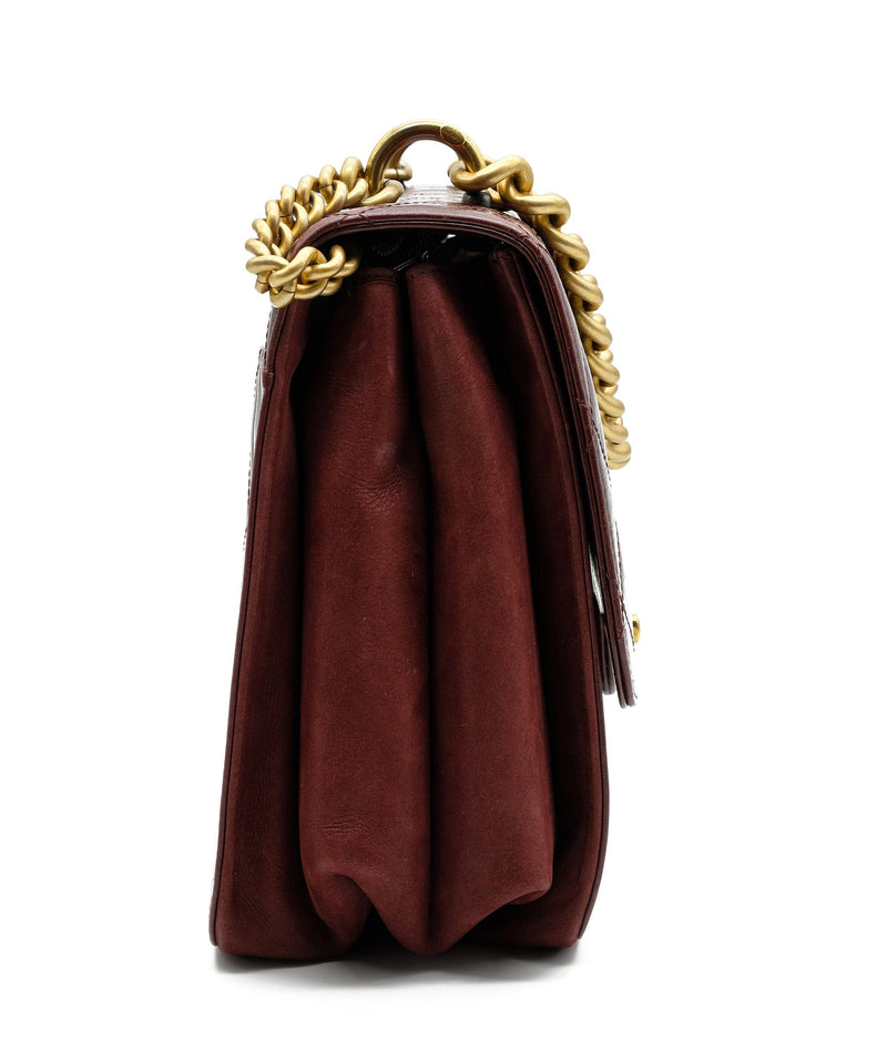 Chanel Chanel Burgundy Distressed Flap Bag RJC1412