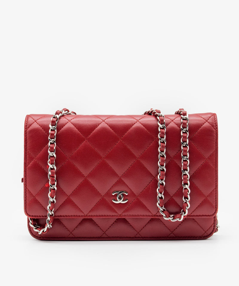 Chanel Burgundy Matelasse Wallet on Chain LuxuryPromise