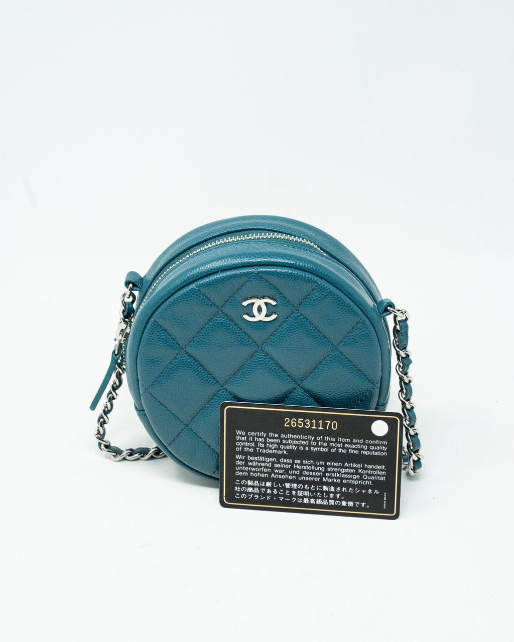Chanel caviar Round Teal Bag - ADL1944 – LuxuryPromise