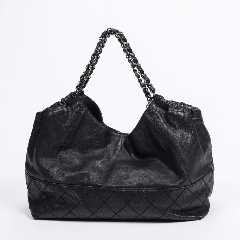 Chanel Aged Caviar Leather Boy Hobo Quilted Shoulder Tote CC Charm – Gaby's  Bags