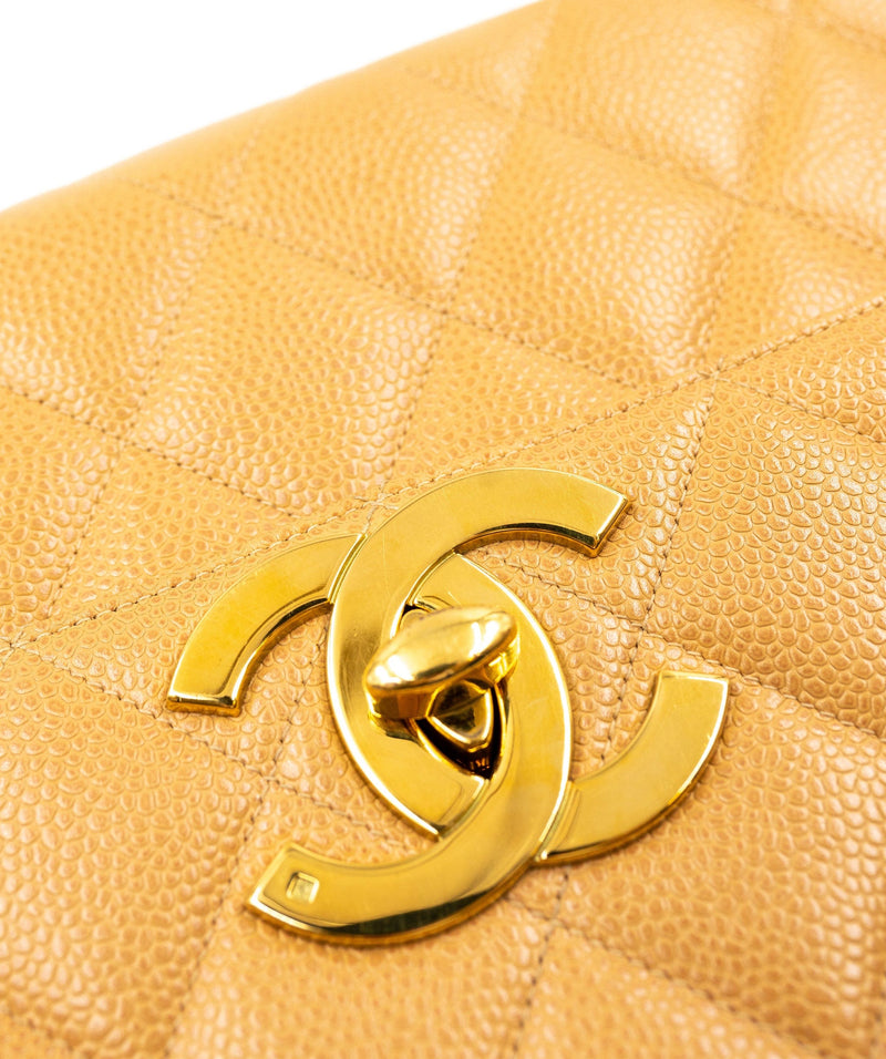 Chanel Caviar skin Satchel style crossbody bag with Jumbo CC lock - AW –  LuxuryPromise