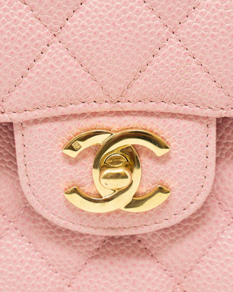Chanel Light Pink Lambskin Leather Quilted Mini Classic Flap Bag, Lot  #56450