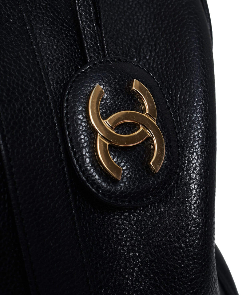 Chanel Chanel CC 2way travel boston bag caviar leather - ASL1483