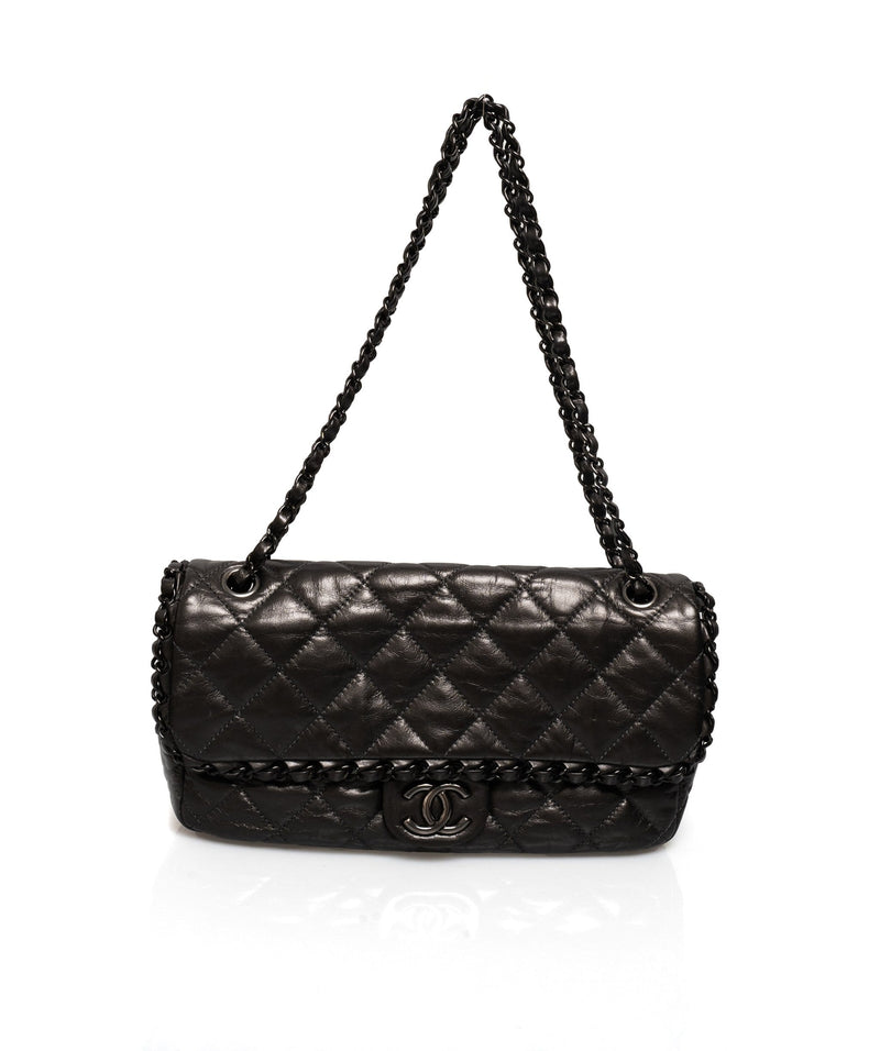 Chanel Medium Enchained Boy Flap Bag Limited Edition Black Leather  ref.225535 - Joli Closet
