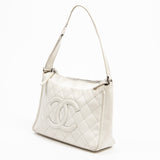 Chanel Chanel CC White Caviar Skin Shoulder Tote Bag - AWL1394