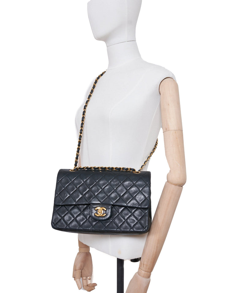 Chanel Chanel Classic 10" Medium Double flap Lambskin Bag - AWL1454