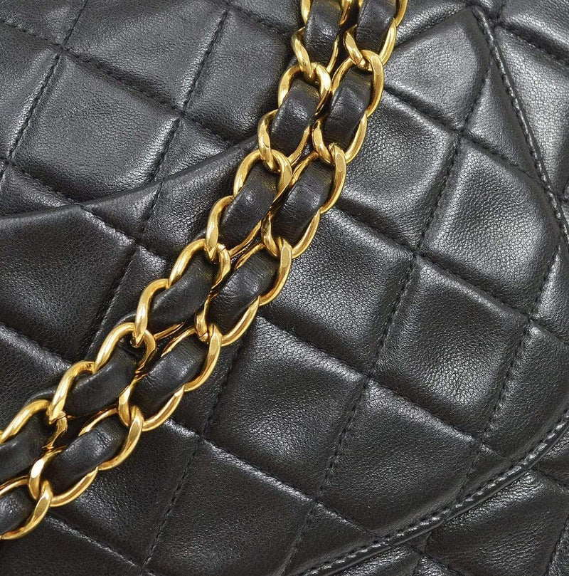 Chanel Medium Classic Double Flap Bag SO Black Lambskin Black Hardware
