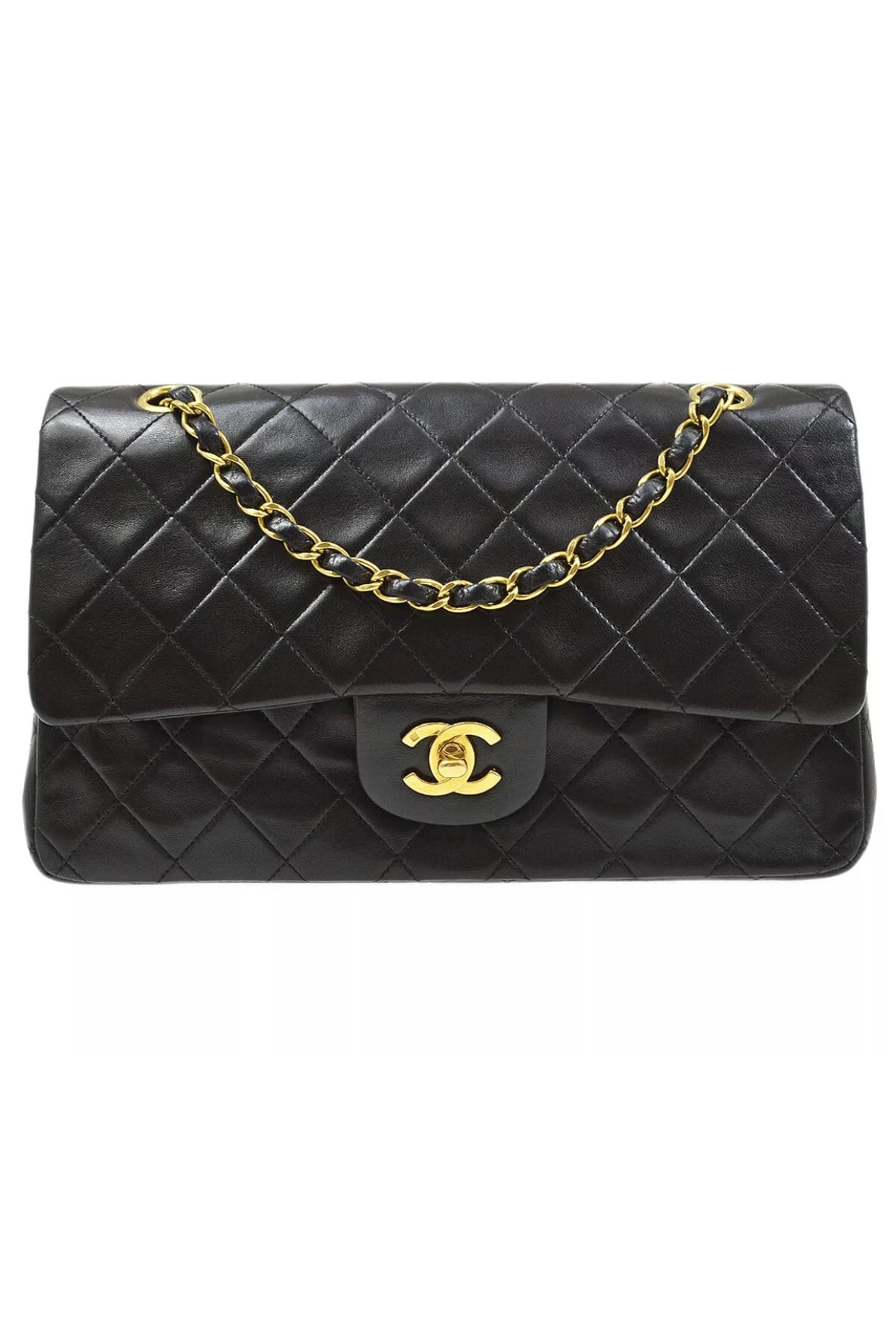 Chanel Chanel Classic Double Flap Medium Shoulder Bag Black Lambskin France - ASL1673