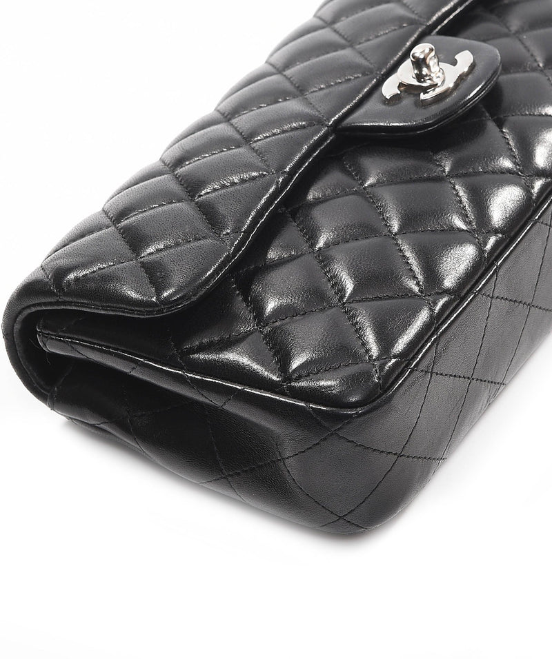 CHANEL Caviar Grained Calfskin Flap Chain Shoulder Bag Black 13 i90 –  hannari-shop