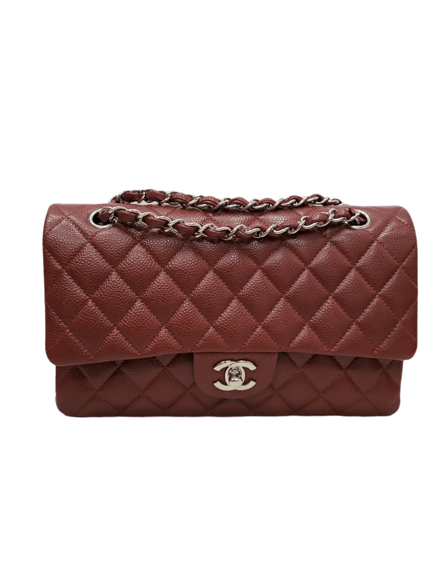 Chanel Chanel Classic Flap CAVIAR WFLAP MEDIUM DARK RED SYL1092