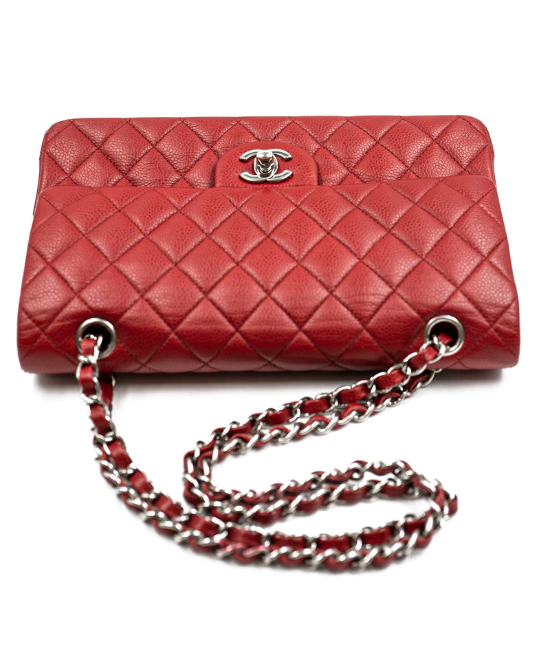 Chanel Classic Flap Medium Red caviar shw ASL4972 – LuxuryPromise