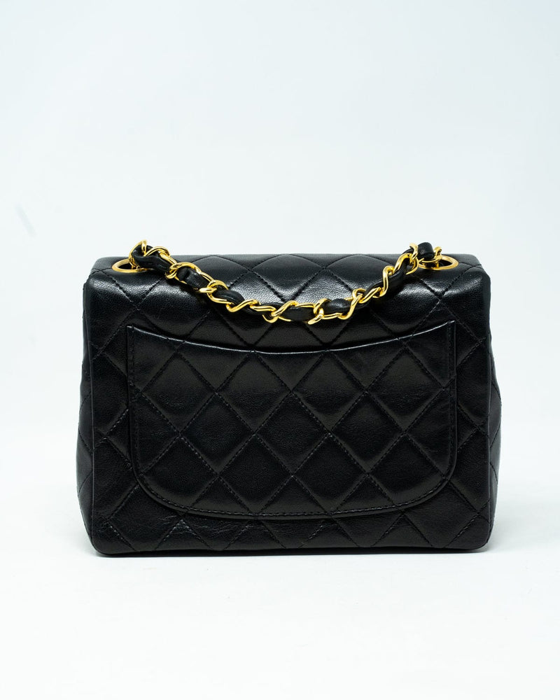 Chanel Classic Flap Mini Square Chain Shoulder Bag Black ASL2423 –  LuxuryPromise