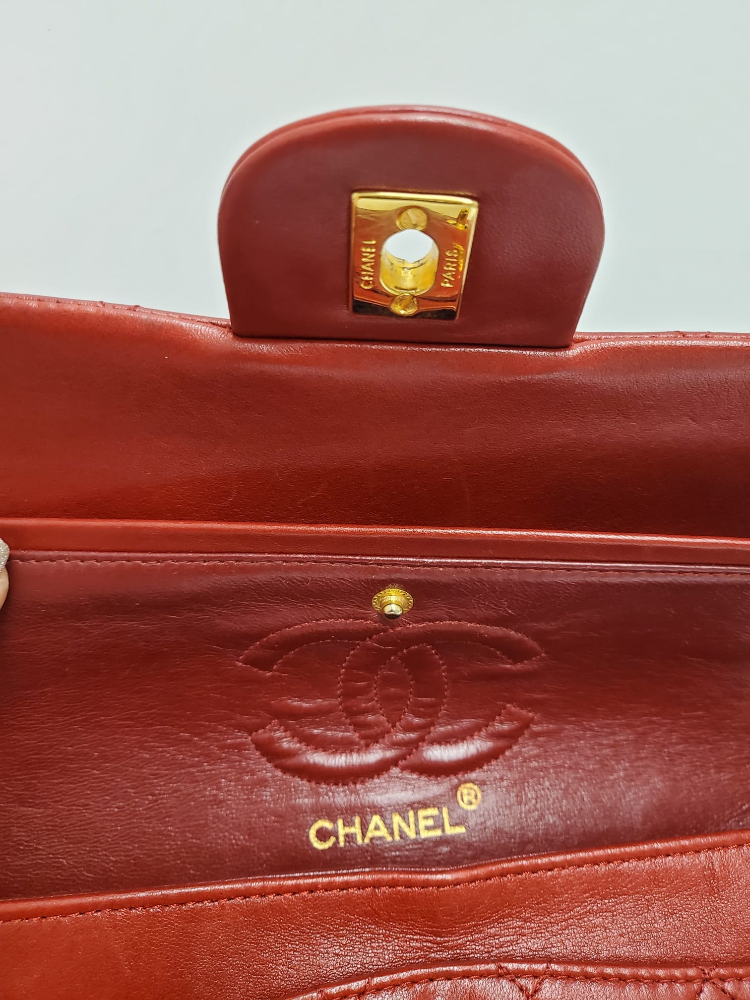 Chanel Chanel Classic Flap Small Red Lambskin GHW SKL1060