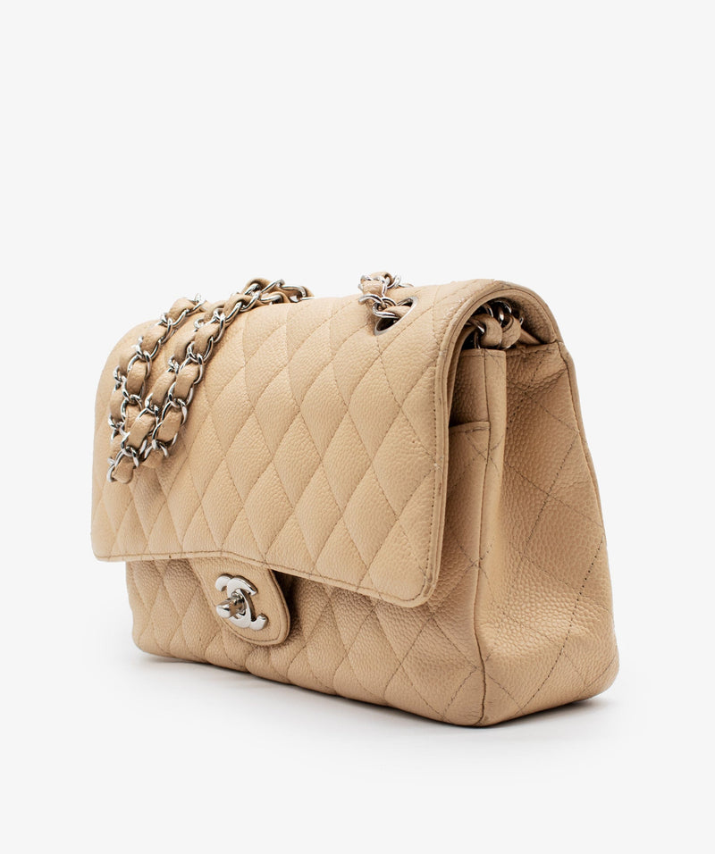 Chanel Chanel Classic Medium Beige Flap Bag RJC1189
