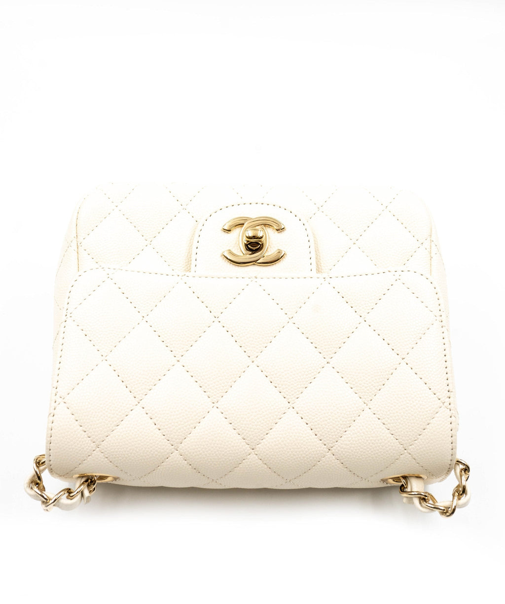 Chanel Classic Mini Flap Bag in White caviar ghw AGC1198 – LuxuryPromise