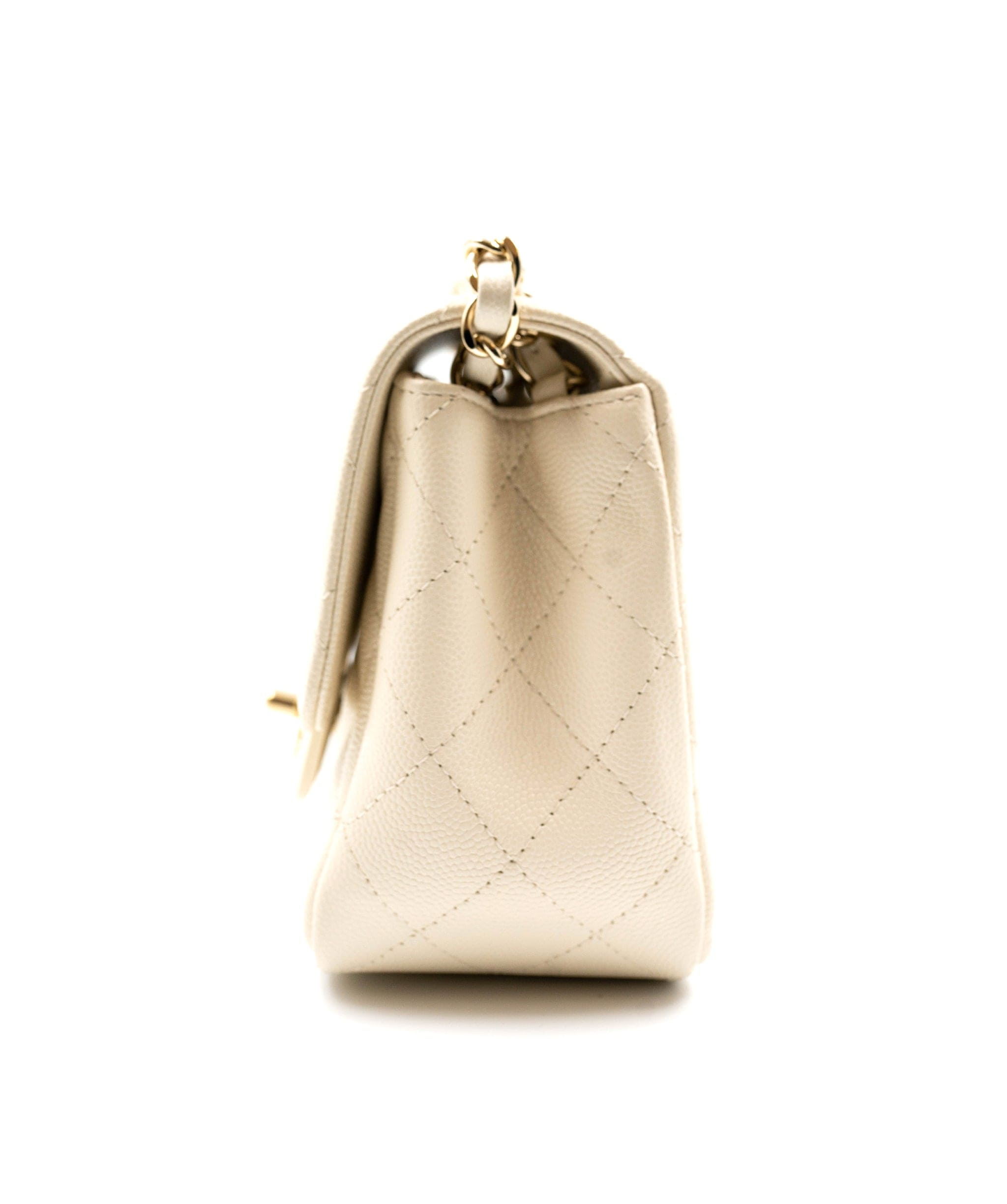 Chanel Chanel Classic Mini Flap Bag in White caviar ghw AGC1198
