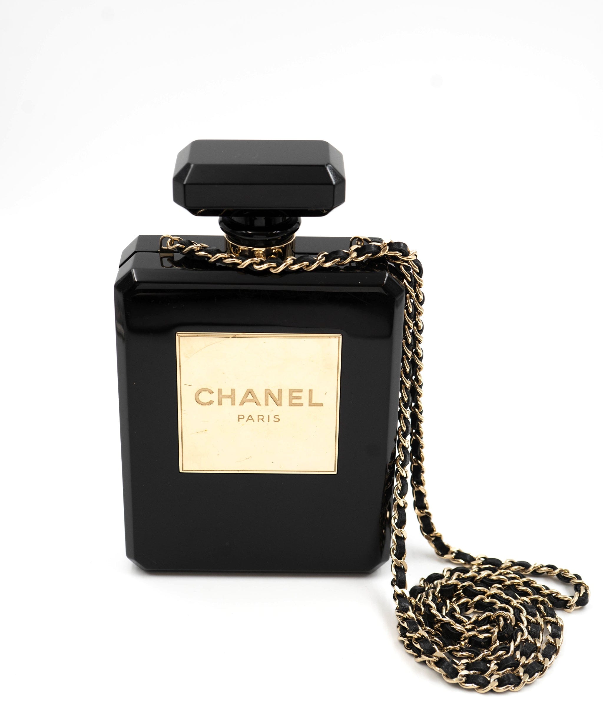 Chanel Chanel clutch n°5 perfume plexi black ASL6519