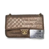 Chanel Chanel Coco Bronze CC embossed 9" Classic Flap Bag AGL1158