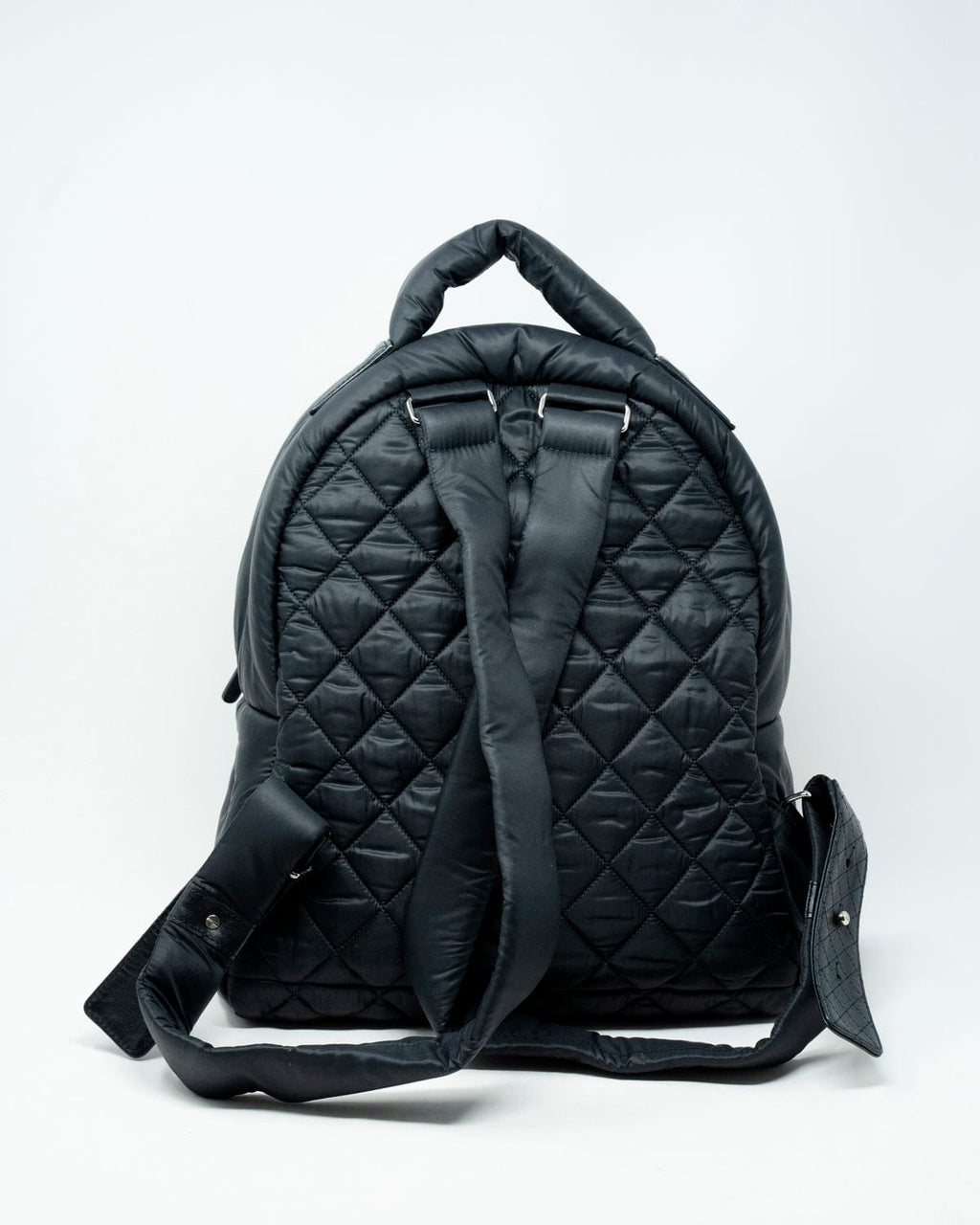 Chanel 2014 Faux Tweed Illusion Printed Medium Black White Nylon Duma  Backpack For Sale at 1stDibs | chanel nylon backpack, chanel backpack,  chanel black backpack