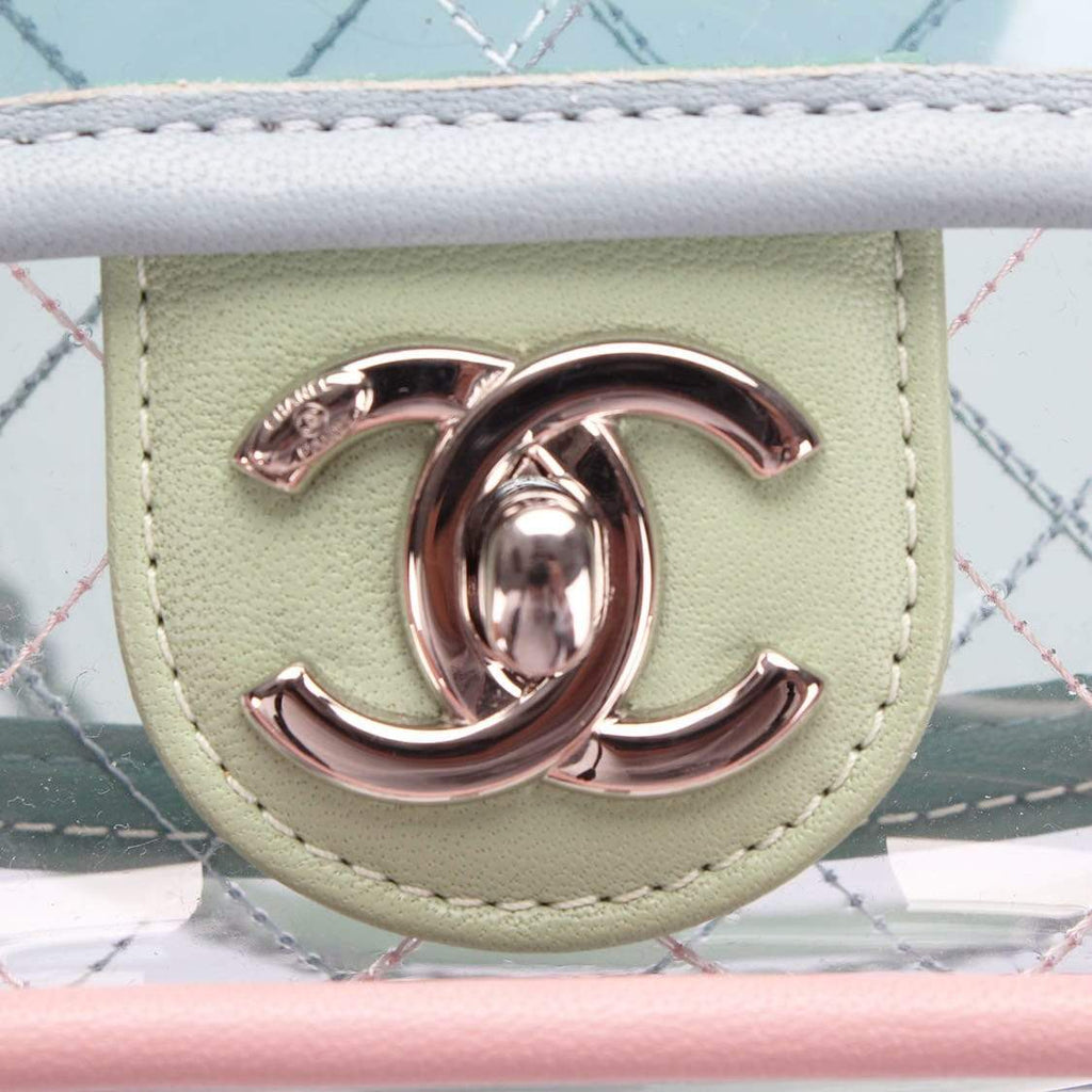 Chanel Pastel PVC & Leather Coco Splash Mini Flap Bag by WP