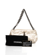 Chanel Chanel Cream Satin Clutch Bag - AGL1339