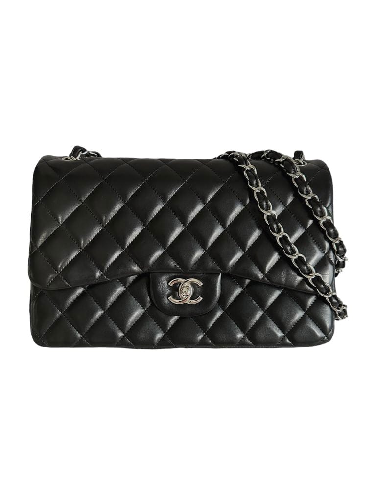 Chanel Double Flap Jumbo Black Lambskin SHW SKC1335 – LuxuryPromise