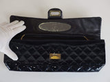 Chanel Chanel East West Reissue Clutch Patent Navy