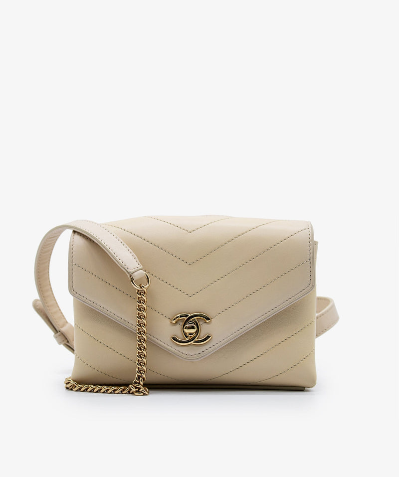 Chanel Chanel Envelope Belt Bag Cream RJL1144