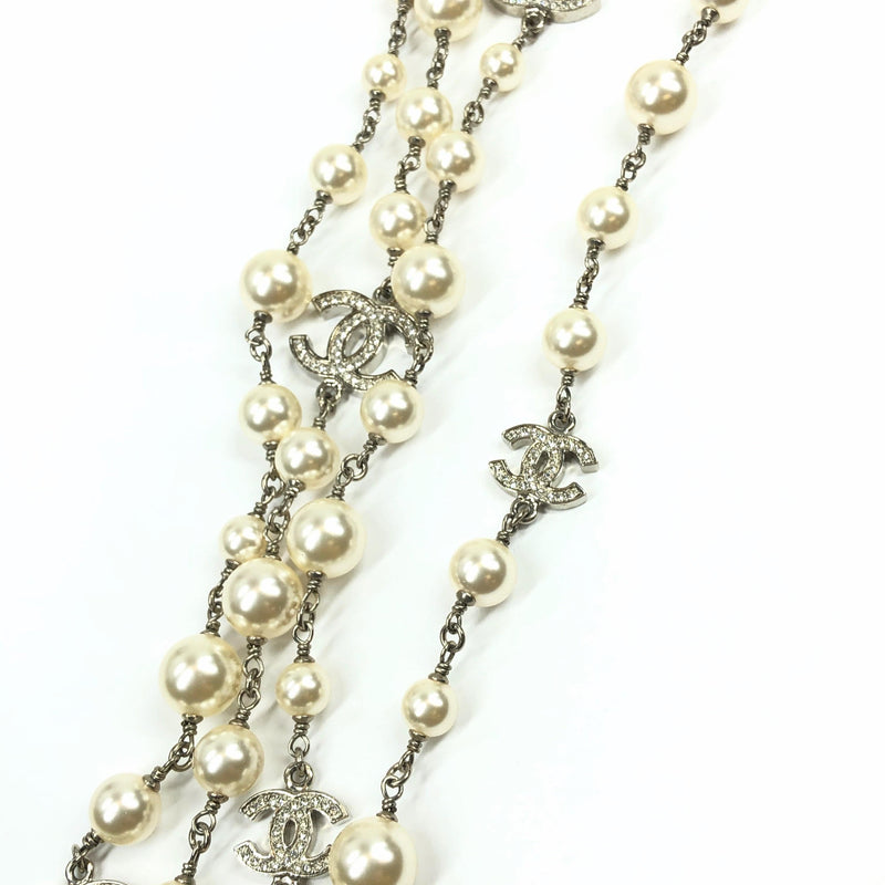 Chanel Chanel Faux Pearl and CC Necklace PXL2487