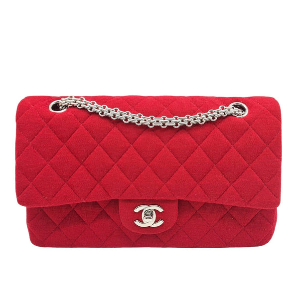 Chanel Red Quilted Lambskin Vintage XL Small Classic Single Flap Bag