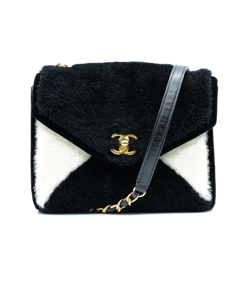 Chanel Fur Flap Bag - Neutrals Shoulder Bags, Handbags - CHA159097