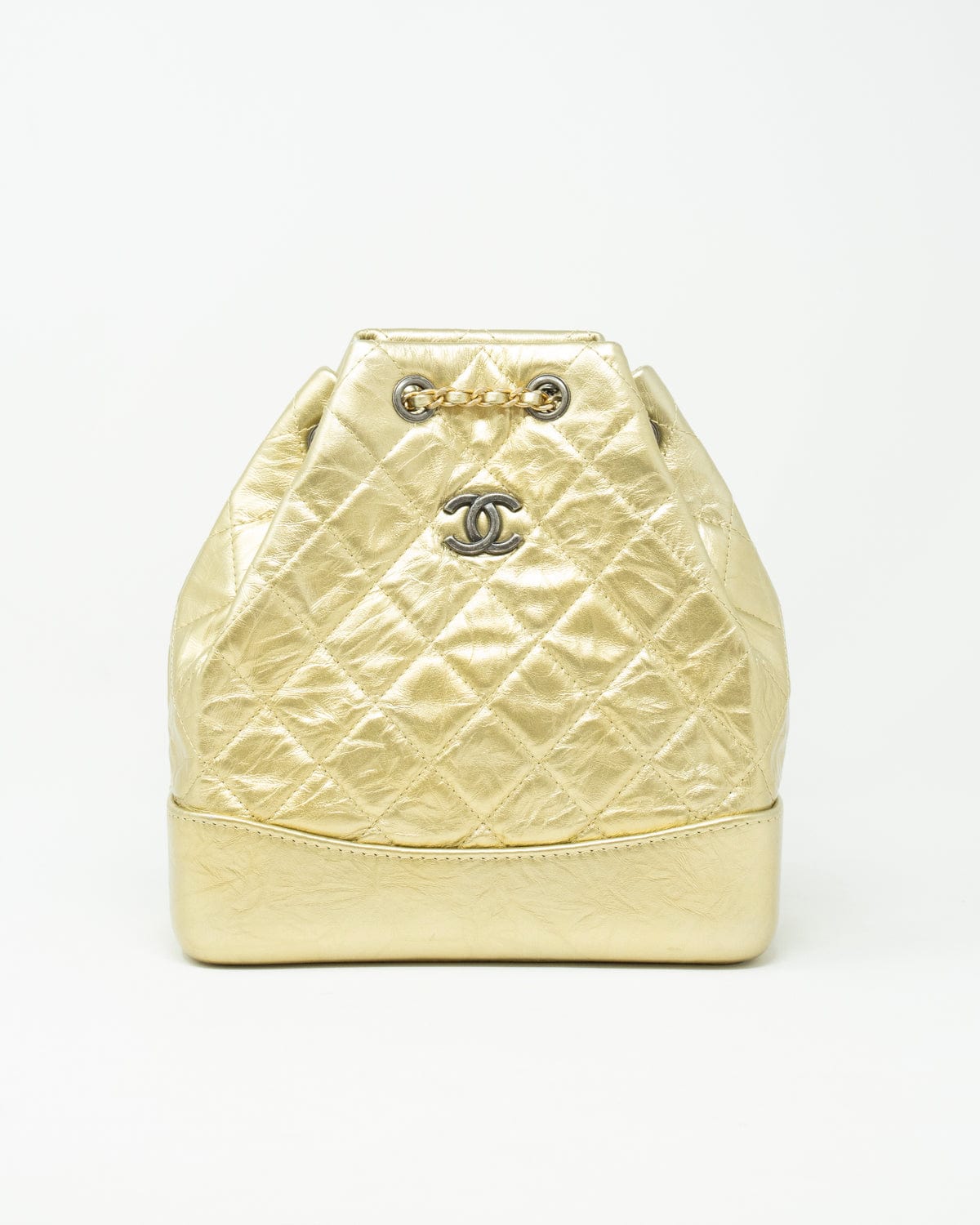 Cloth backpack Chanel Yellow in Cloth - 32122764
