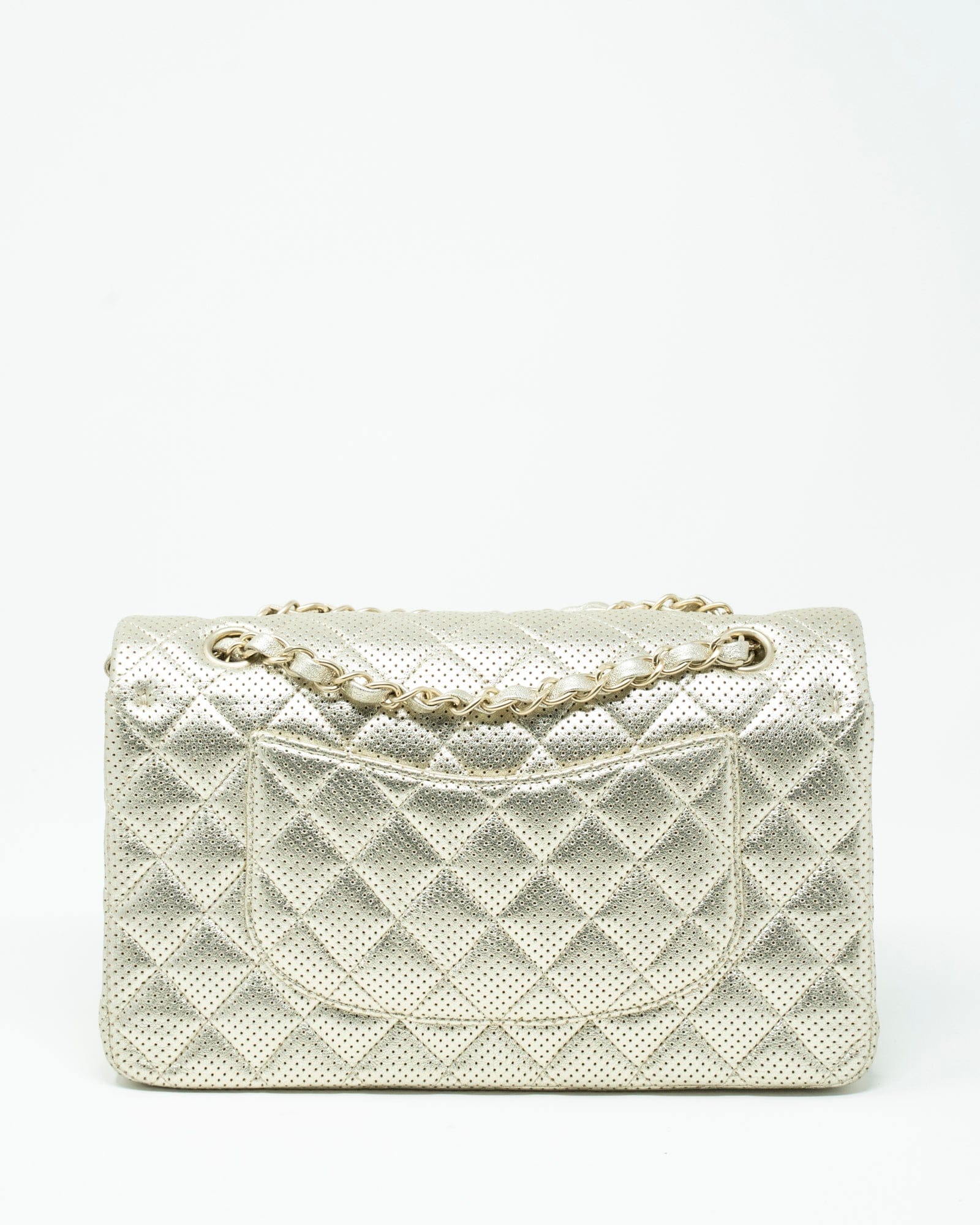 Chanel Chanel Gold perfortated flap bag - AGL1965