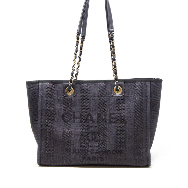 Chanel grey store canvas tote