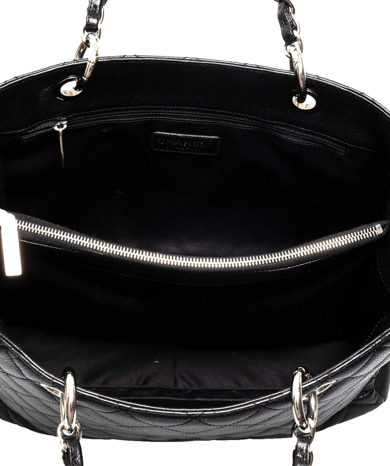 Chanel Chanel GST Bag Black Caviar with Silver Hardware - ASL1416