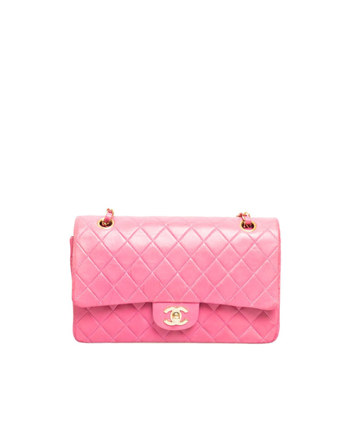 CHANEL, Bags, Chanel 26 Iridescent Blush Rose Pink Leather Flap Bag Purse  Ruthenium Hardware